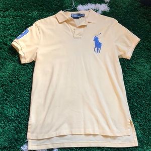 Pastel Yellow and blue Ralph Lauren polo
